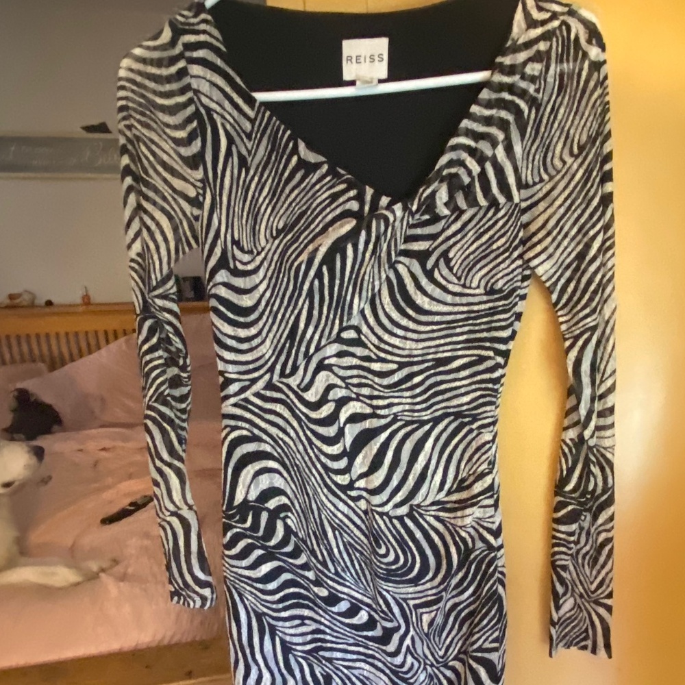 Sexy black and white dress